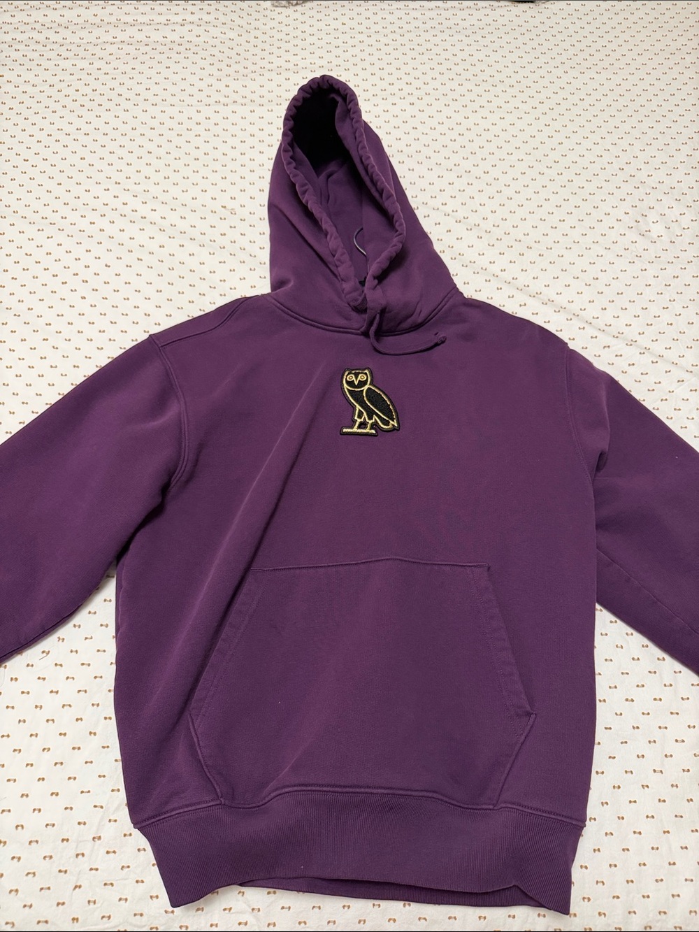 OVO Purple Hoodie with Gold Owl Patch